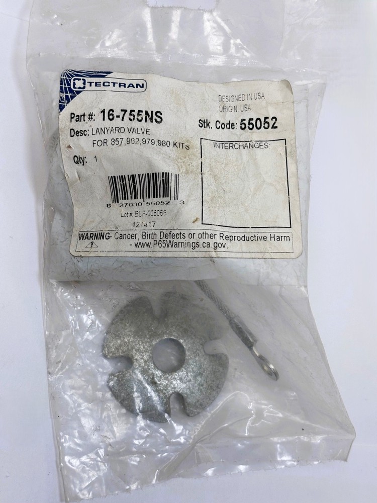 16-755NS Lanyard Valve Tectran
