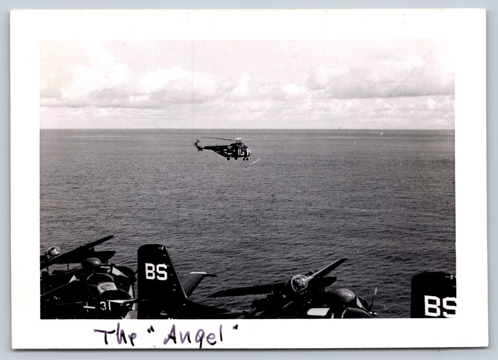 B&W Photos (2) Helicopter Launch, "The Angel"