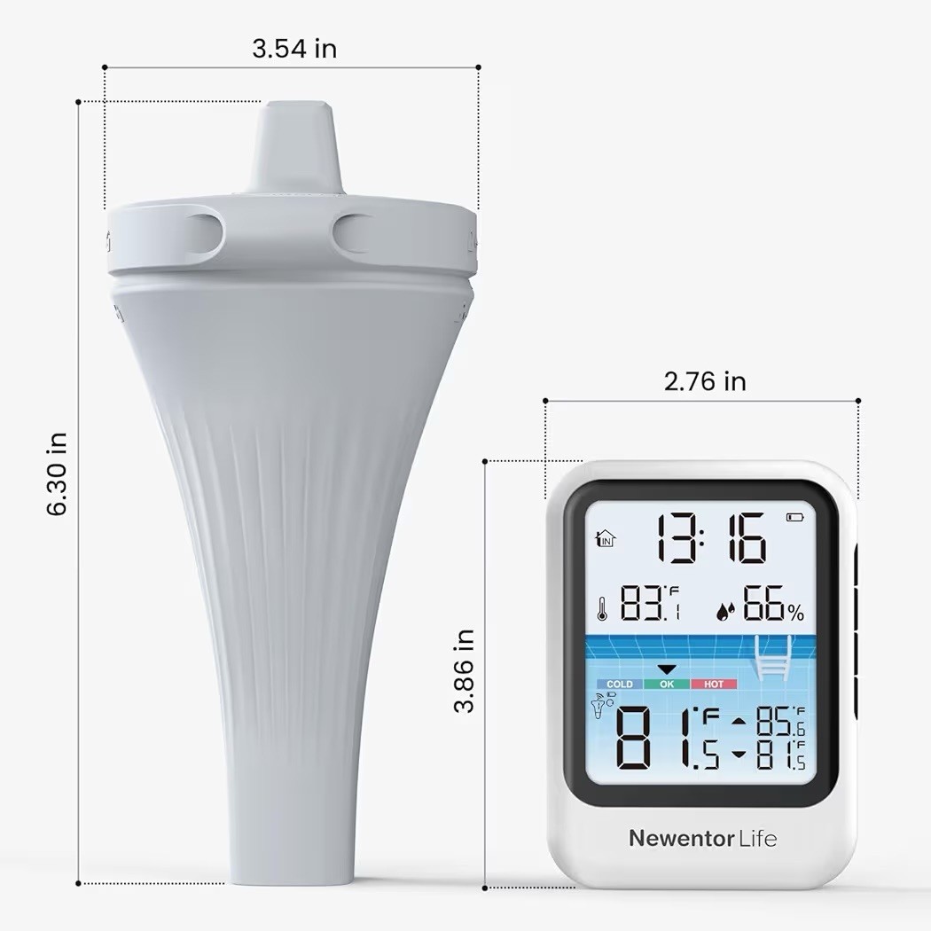 Wireless Pool Thermometer Floating Easy Read, High Precision Outdoor Pool Thermo