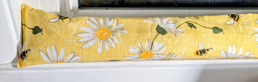 Door Draft Stopper, Cedar Filled, Draft Stopper, Door Draft Stopper, Bees