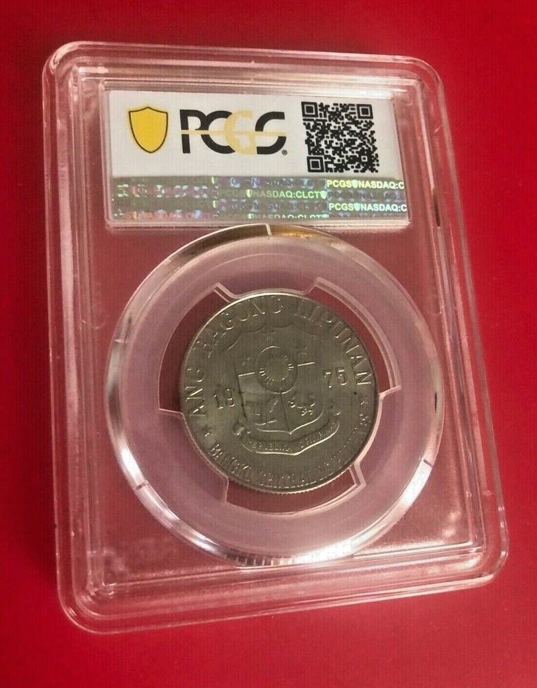 1975 Philippines One Piso (1 P), PCGS MS 63