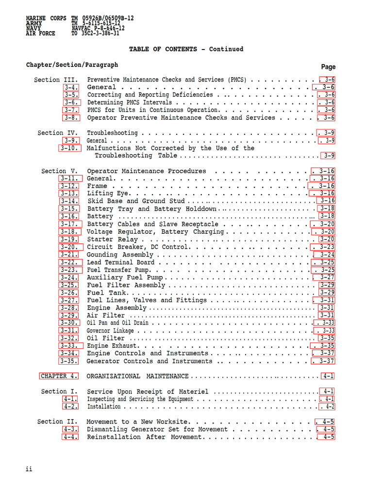 288 pg. 3kW TACTICAL GENERATOR SET MEP-016B 021B 026B Operator Manual on Data CD