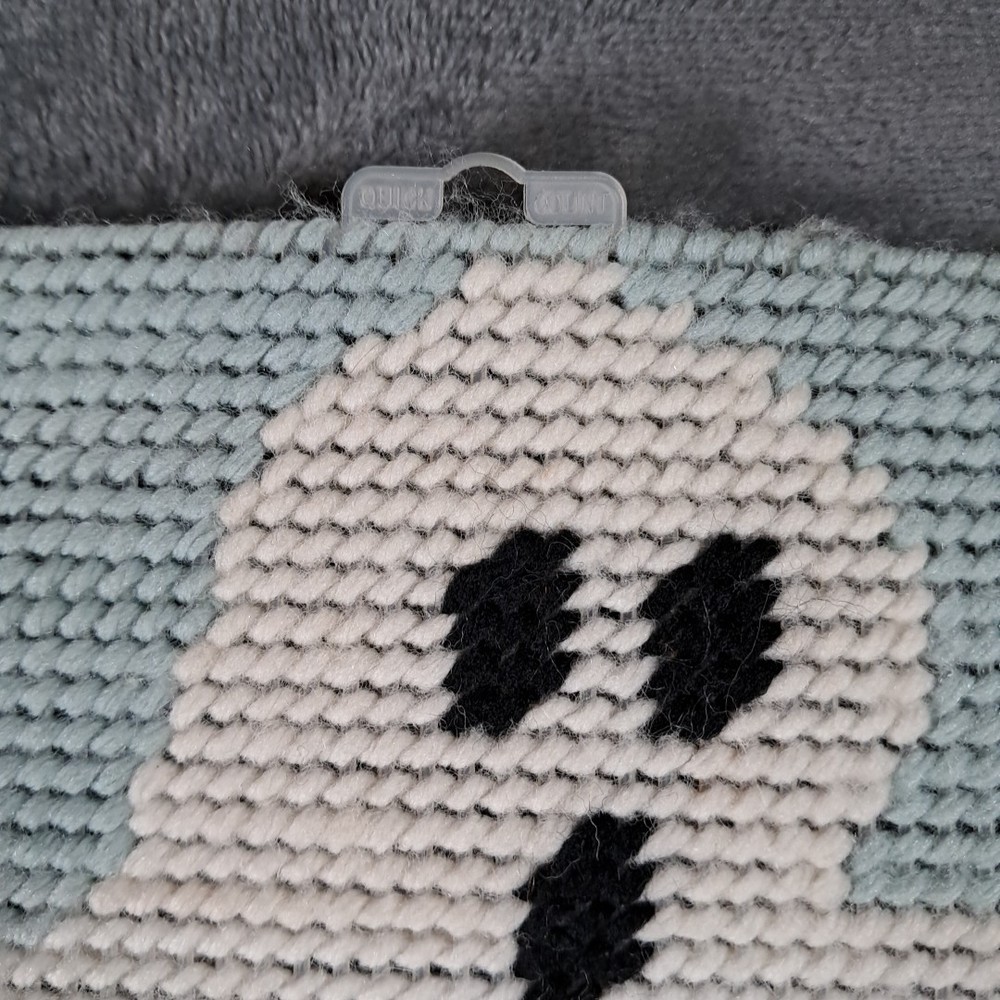 Vtg. Halloween Completed Plastic Canvas Wall Decor JOL Ghost Nostalgic