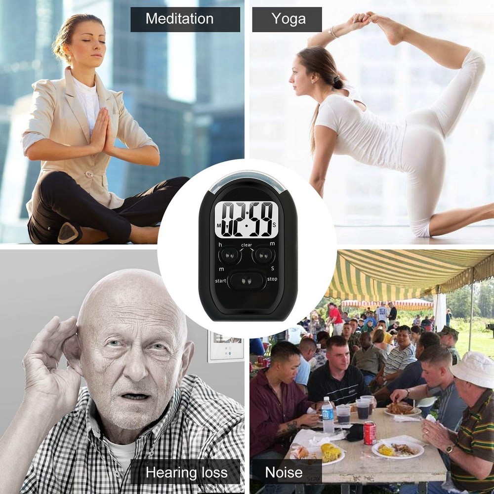 3 in 1 Kitchen Timer with Vibration, Flasher and Beeper for Cooking, Baking, ...