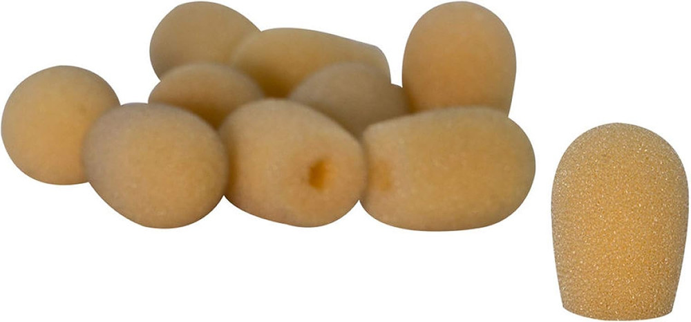 ASWS20N10 Tan Windscreens for Headset Microphones, 10 Pack