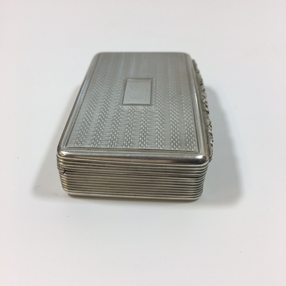 Antique 1839 Francis Clark Victorian Solid Silver Snuff Box 7cm In Width