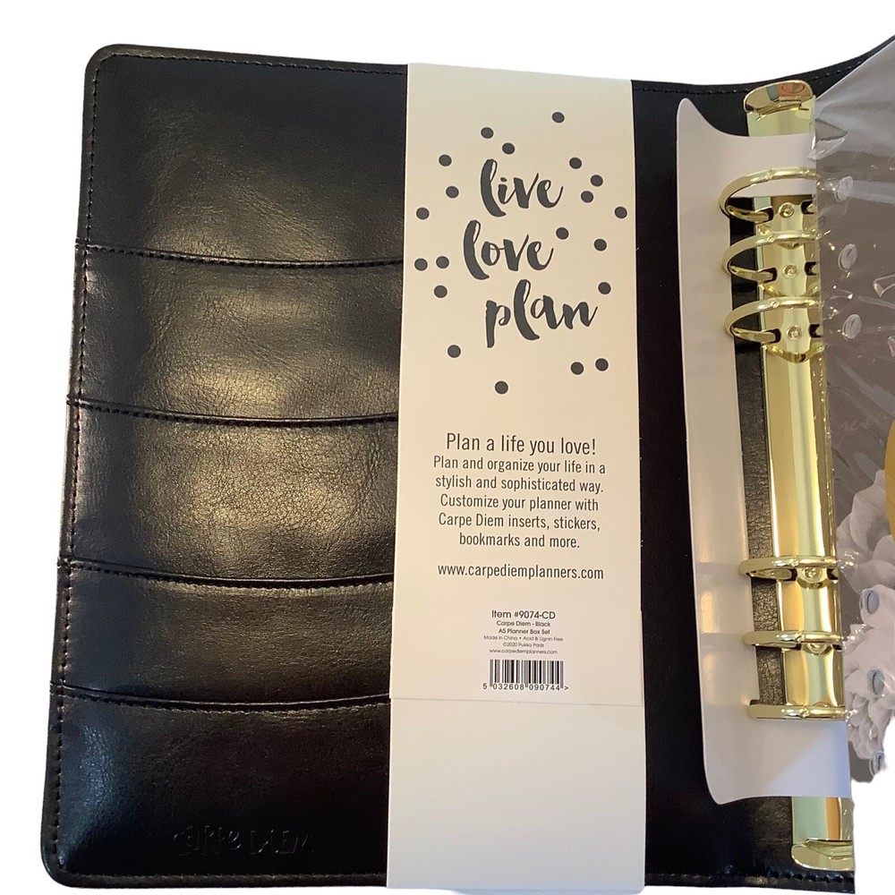 Simple Stories Carpe Diem A5 Planner Boxed Set w/Inserts BLACK