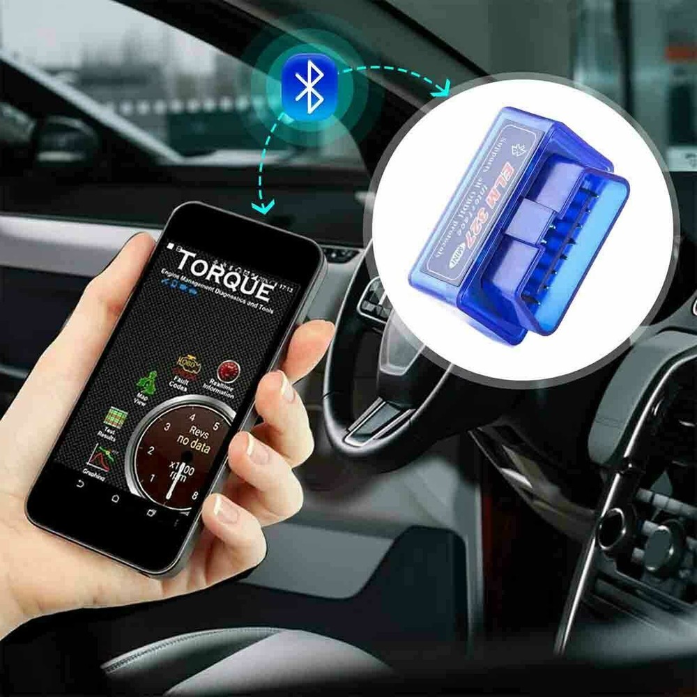 Bluetooth OBD2 OBDII Car Scanner Code Reader Check Engine Light - For Torque Pro