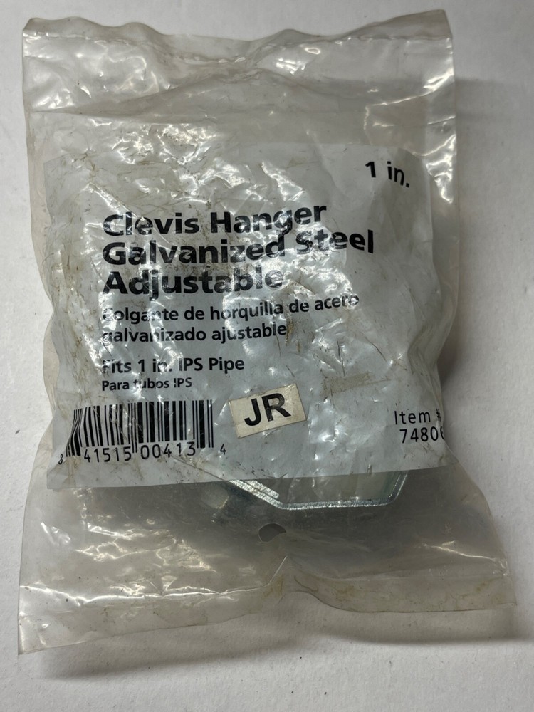 Clevis Hanger,Adjustable,Pipe Sz 1 In