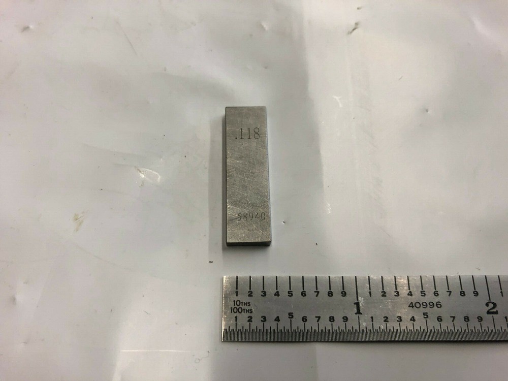 .118 Starrett Rectangular Steel Gage Gauge Block.