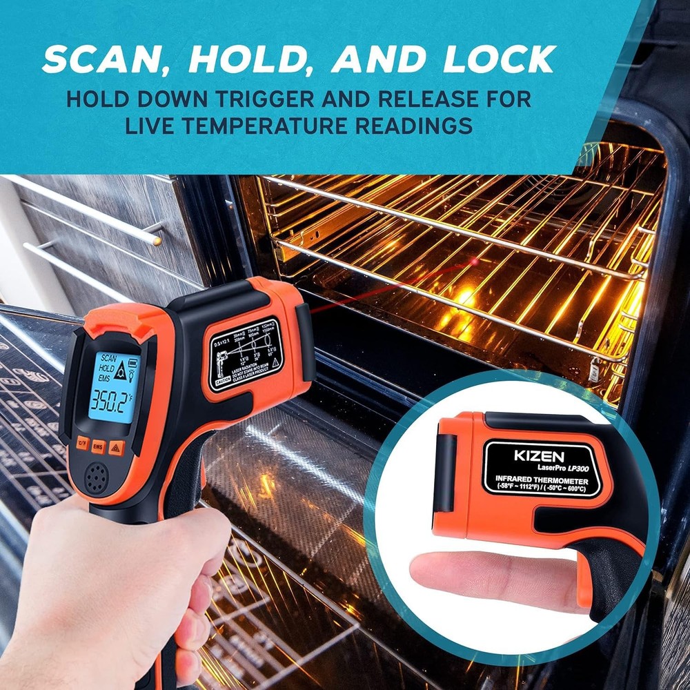 Infrared Temperature Gun - Handheld Surface Infrared Thermometer for Griddle,...