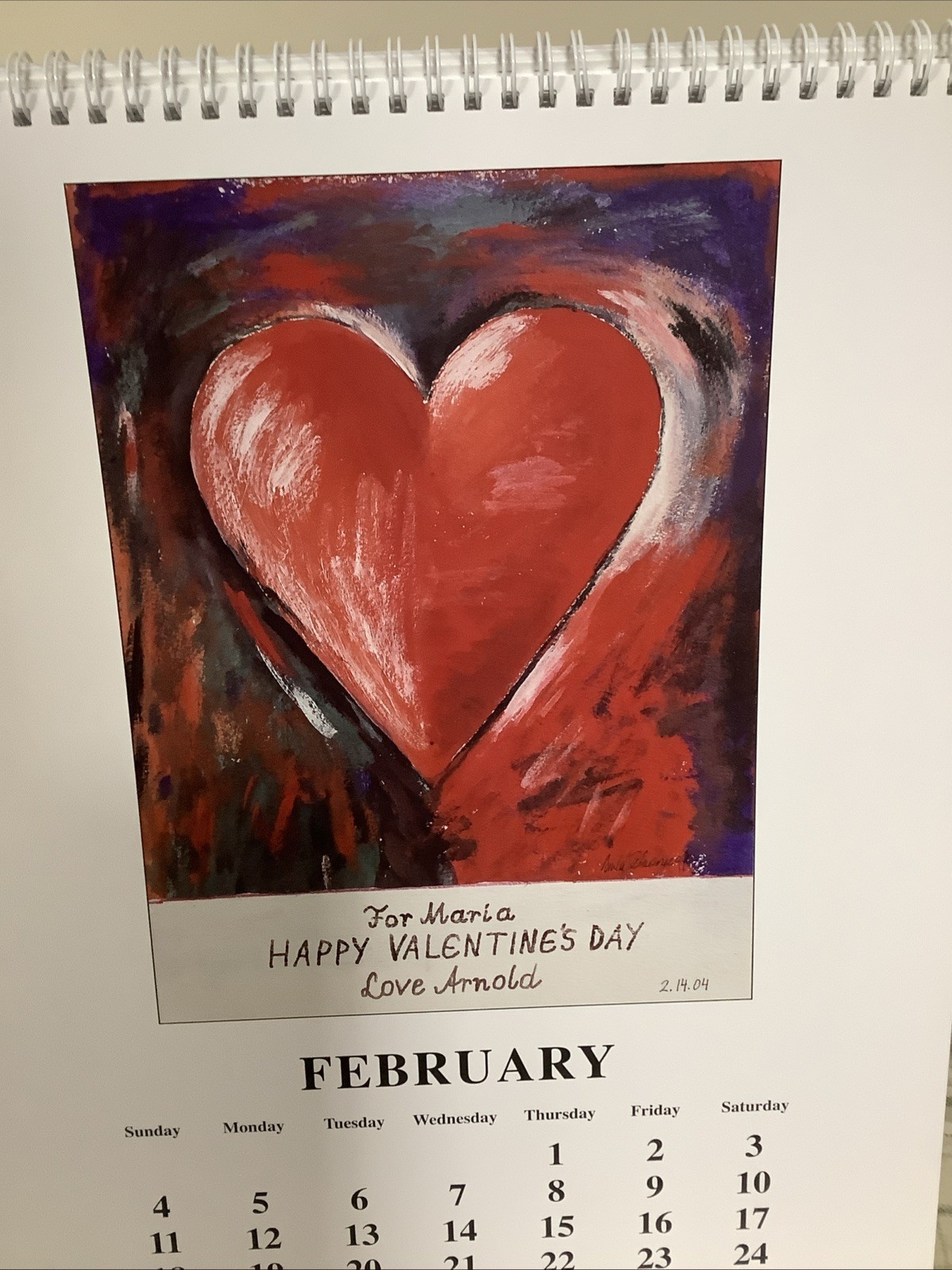 Rare Arnold Schwarzenegger 2007 Holiday Calendar Of His Art W/ Signed Letter