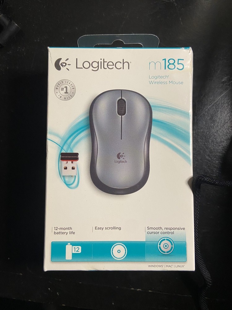 Logitech Wireless Mouse M185 Gray NEW