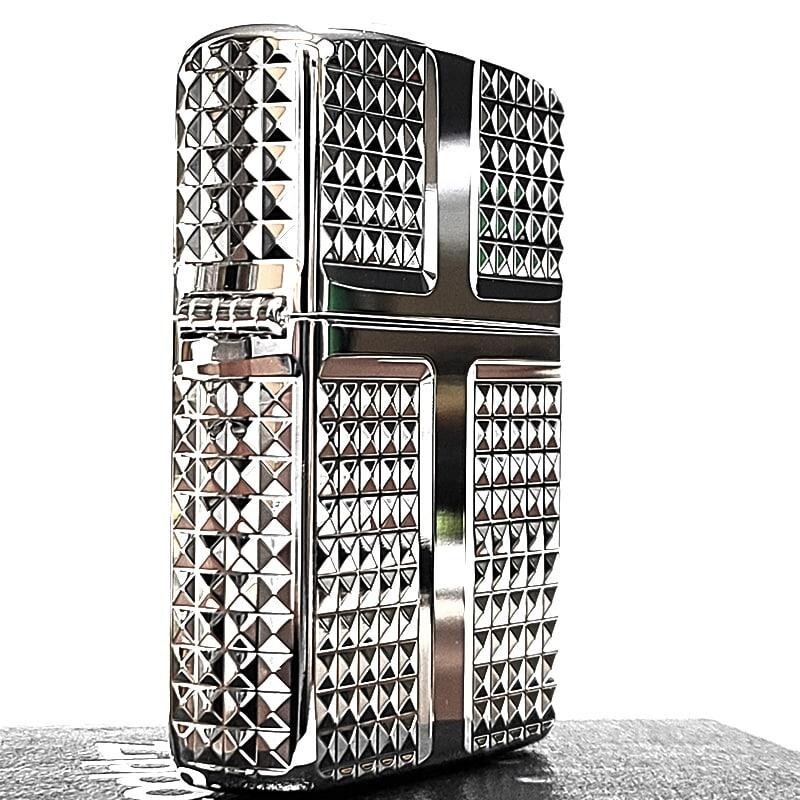 Zippo Armor Diamond Cut Engraving 4 Side Processing Mirror Finish Silver Lighter