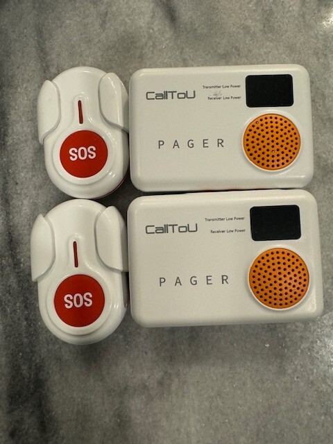 Caregiver Pagers for Elderly Wireless Call Button 1000FT Call Bell for