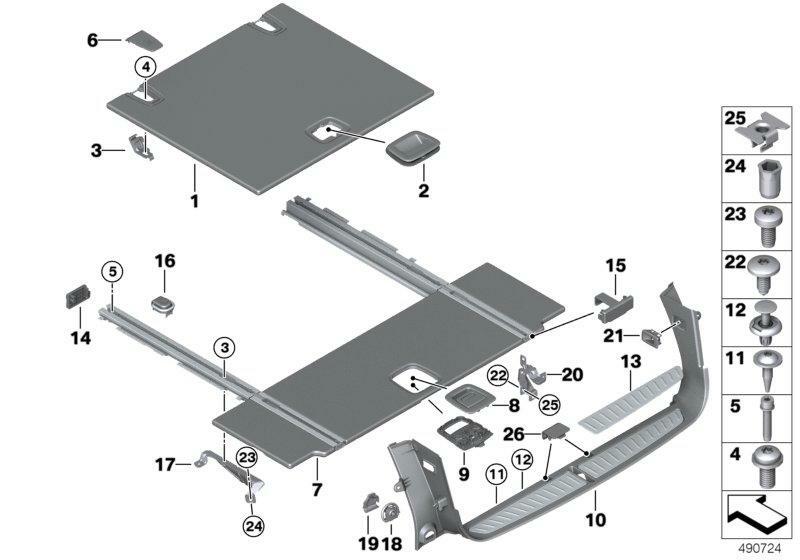 Genuine BMW 514174385 Trim Switch Tailgate