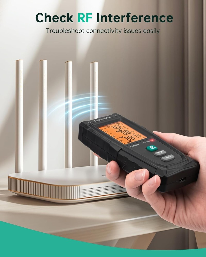 Triple-function electromagnetic field detector, radiation detector