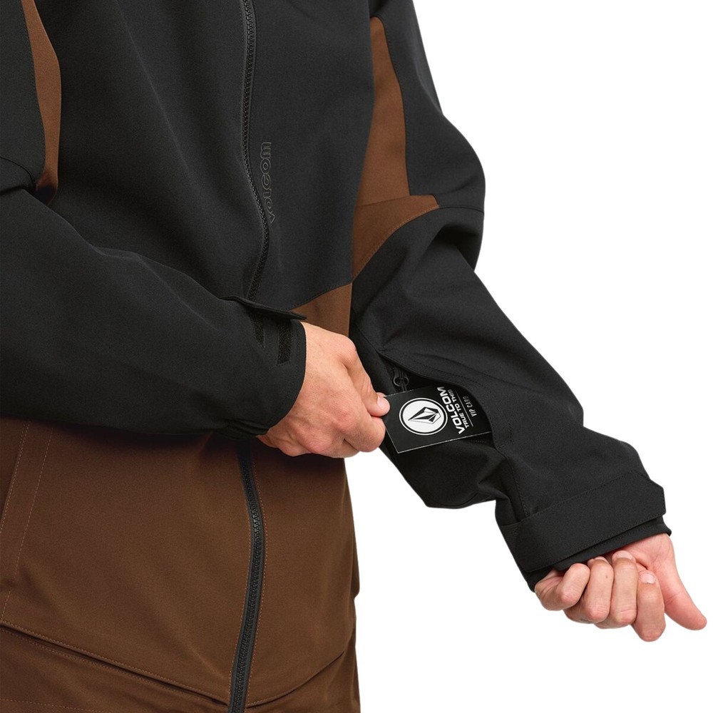 Volcom Brighton Full Zip Men's Winter Jacket, Brown, Large