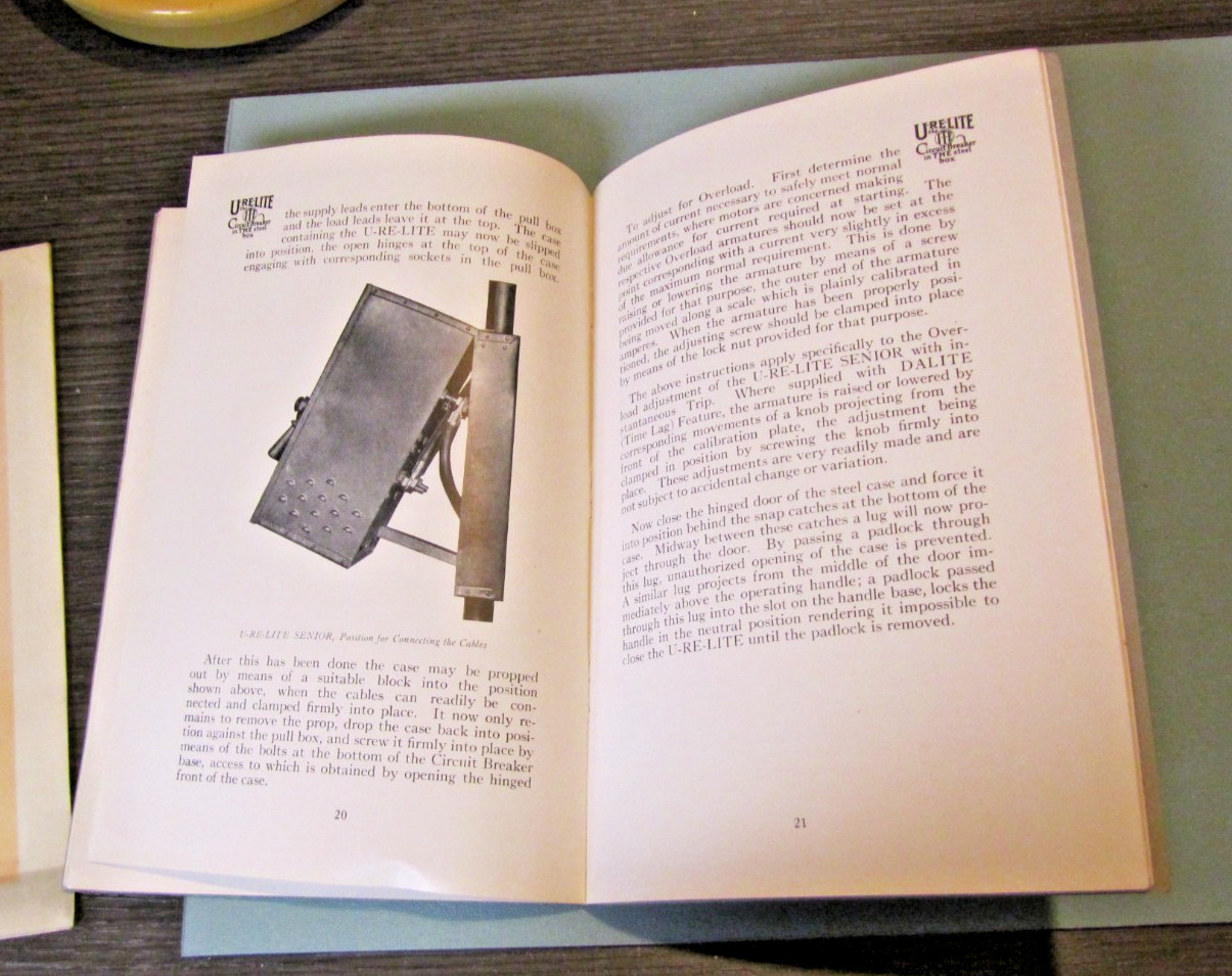 1920 The Cutter Company Urelite Steel Box Circuit Breaker Advertising Catalog