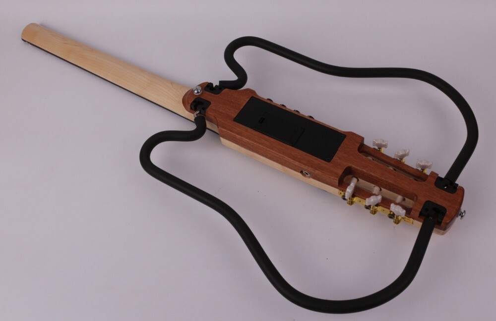 Travel electric classical guitar headless nylon string portable built in effect