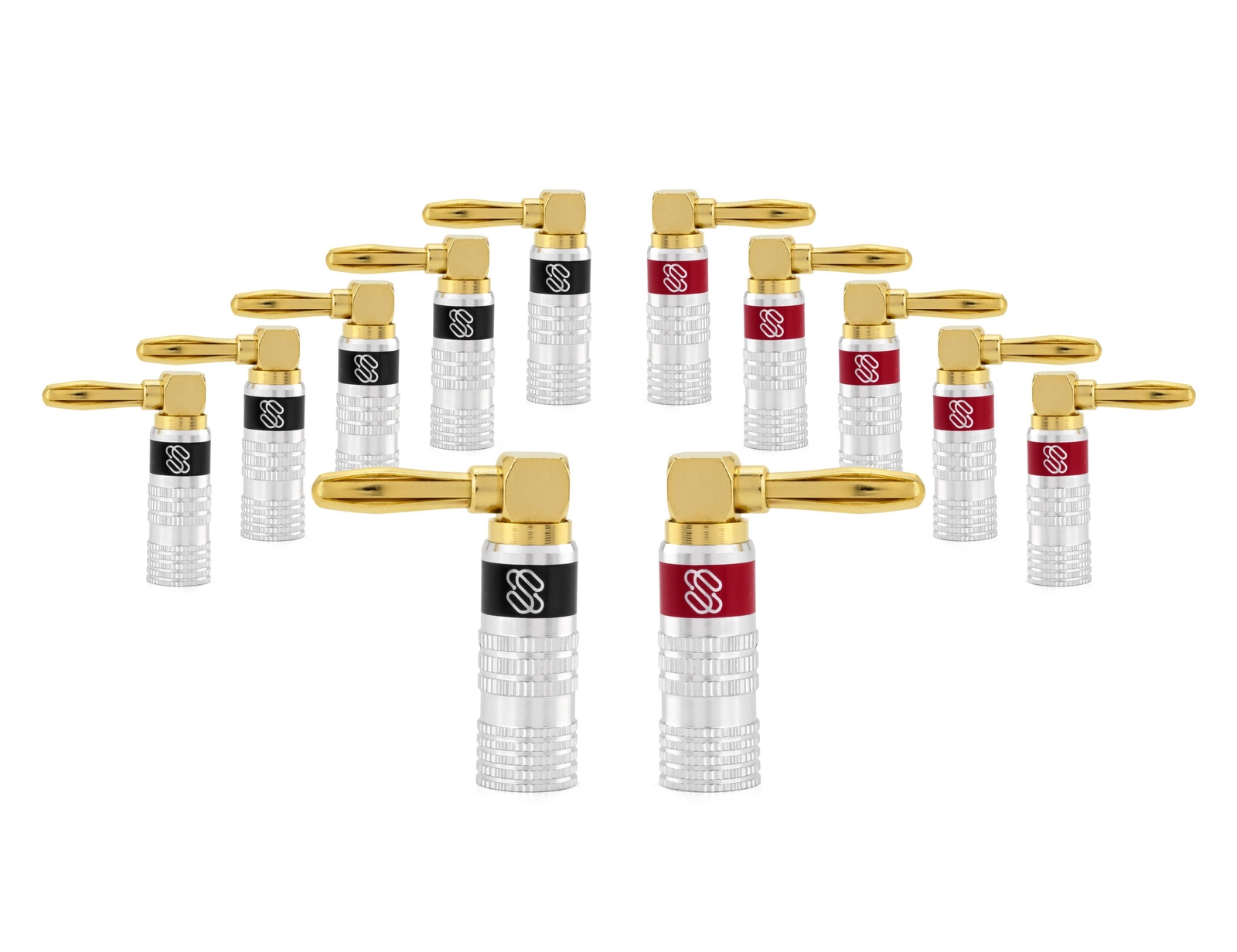 Sewell Silverback Banana Plugs with Right Angle Connectors-2024 Update