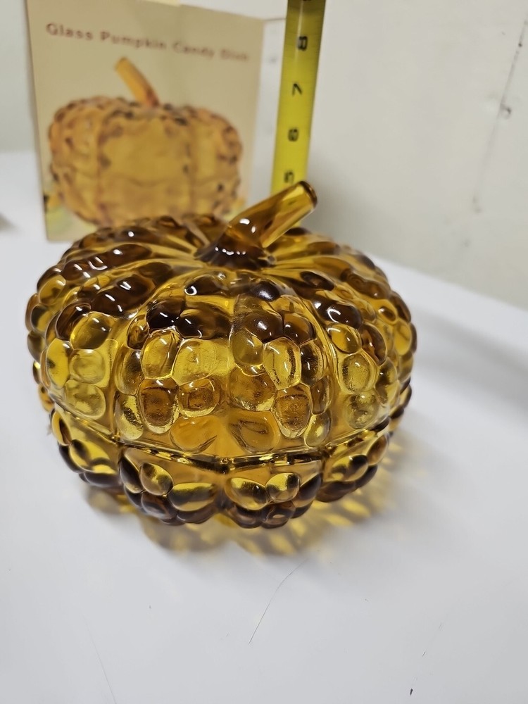 Cracker Barrel Glass Pumpkin Candy Dish