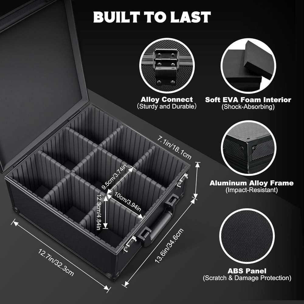 Graded Card Storage Box with Display Window for PSA/CGC Holder, TSA