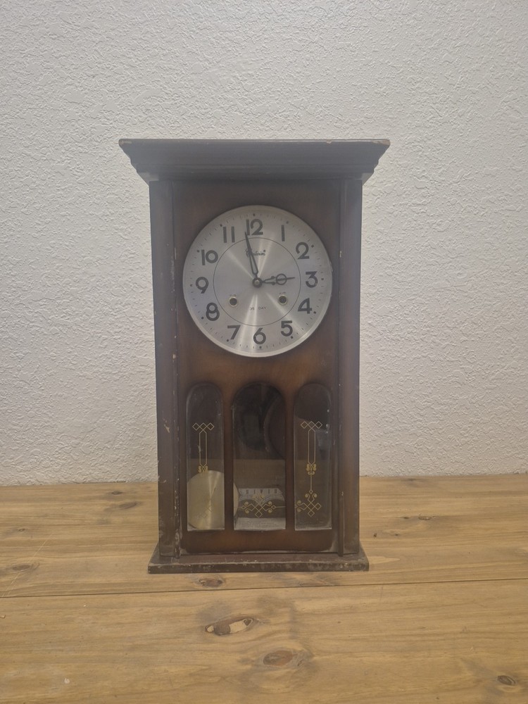 Vintage Centurion 35-day pendulum wall clock (UNTESTED)