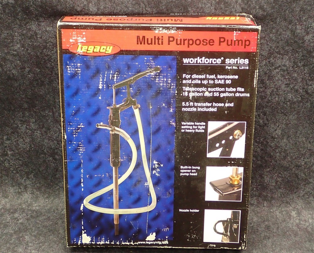 Legacy Workforce L3115 MULTI PURPOSE PUMP 5-1/2 ft. Transfer Hose & Nozzle (O13)