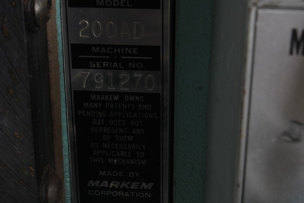 Markem 200AD Vertical Down Flat Surface Marking Machine - Fair Condition