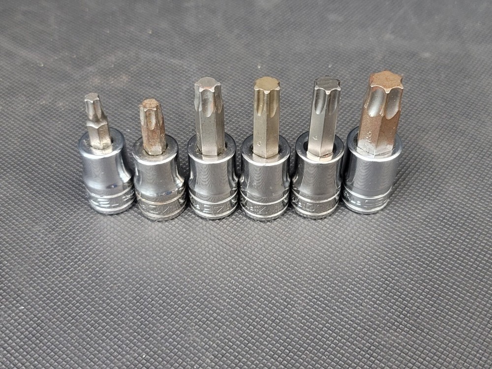 SNAP ON TOOLS 3/8 Drive TORX 6 PC Socket Set 27 40 45 47 50 55