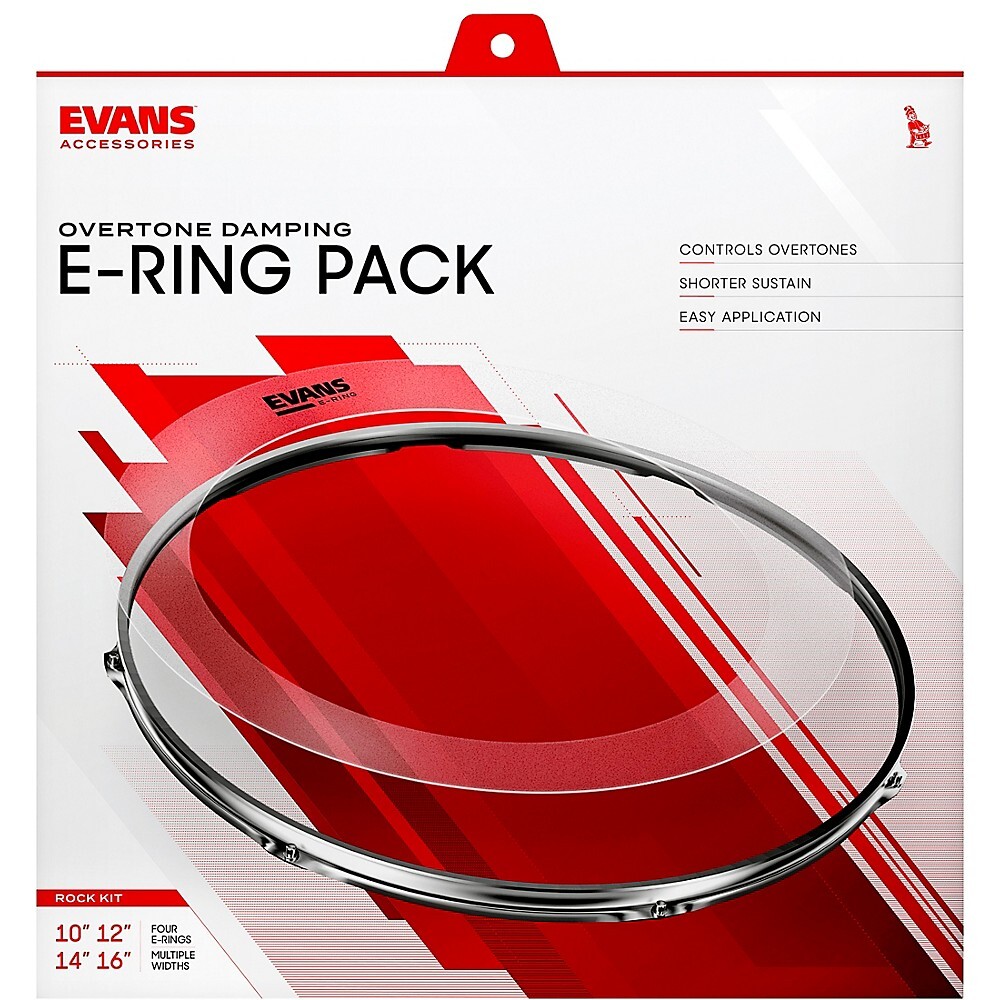 Evans E-Ring Pack, Rock Black