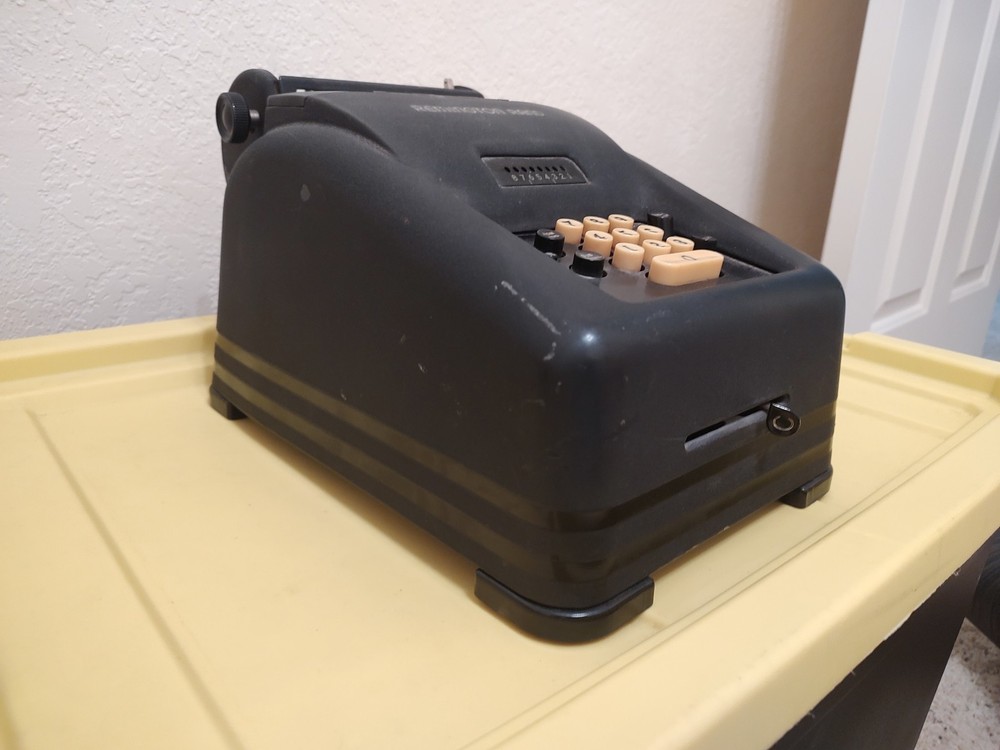 Antique Remington Rand Manual Adding Machine Bookkeeping Calculating Tested