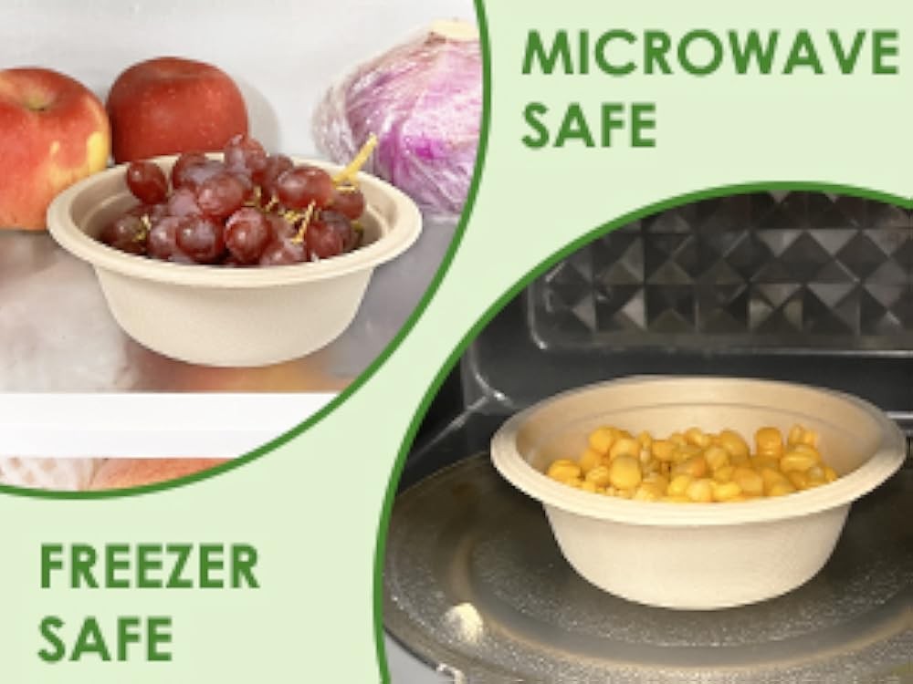 Disposable Paper Plates Set postable Srcane Plates, Bowls,