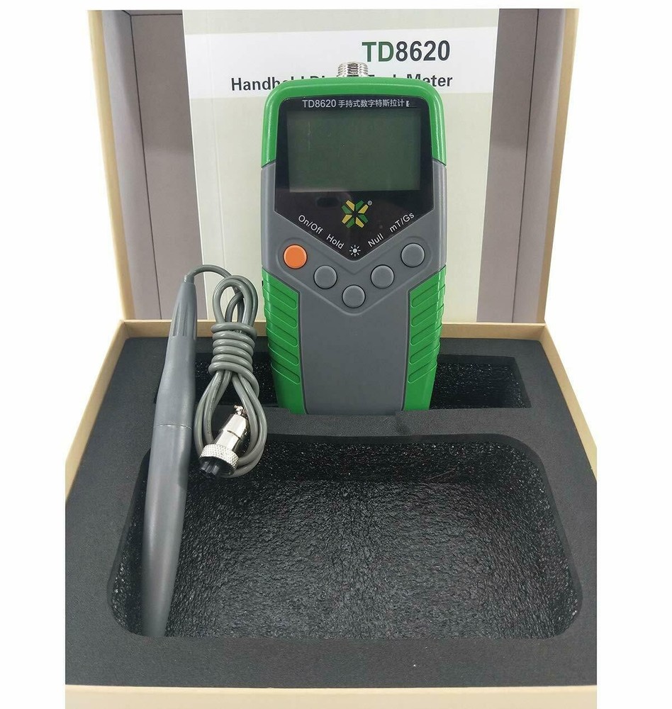 Handheld Gauss Meter with Resolution 10μT Accuracy ±5% Range 200 - 2000mT