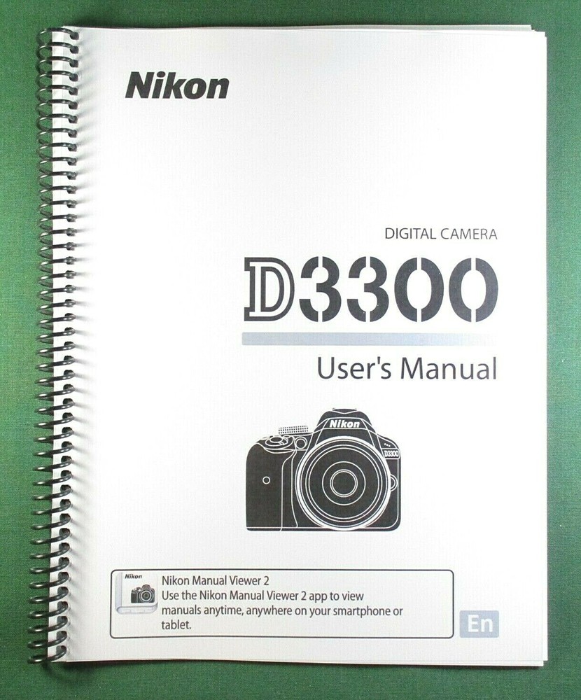 Nikon D3300 User's Manual: 144 Pages & Protective Covers