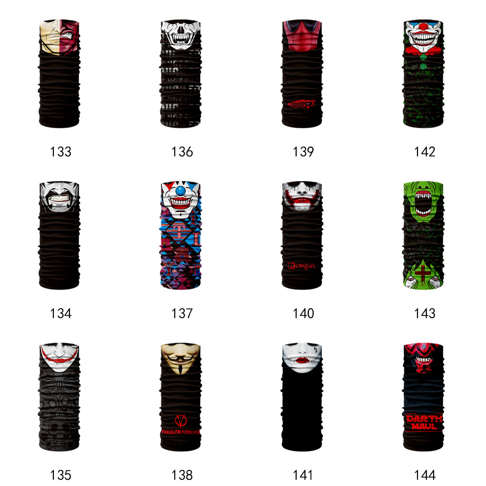 UV Protection Joker Skull Face Mask Bandanas Neck Gaiter Headwear Magic Scarf US