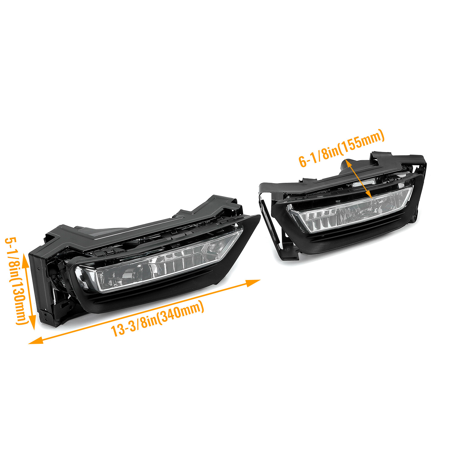 Fit For 2013 2014 2015 Honda Accord Sedan Clear Front Bumper Fog Lights W/ Bulbs