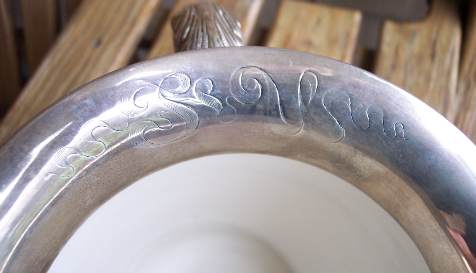 CAC Ceramic Arts Co Lenox Gorham Sterling Silver Loving Cup Stein 5 1/2 Pint