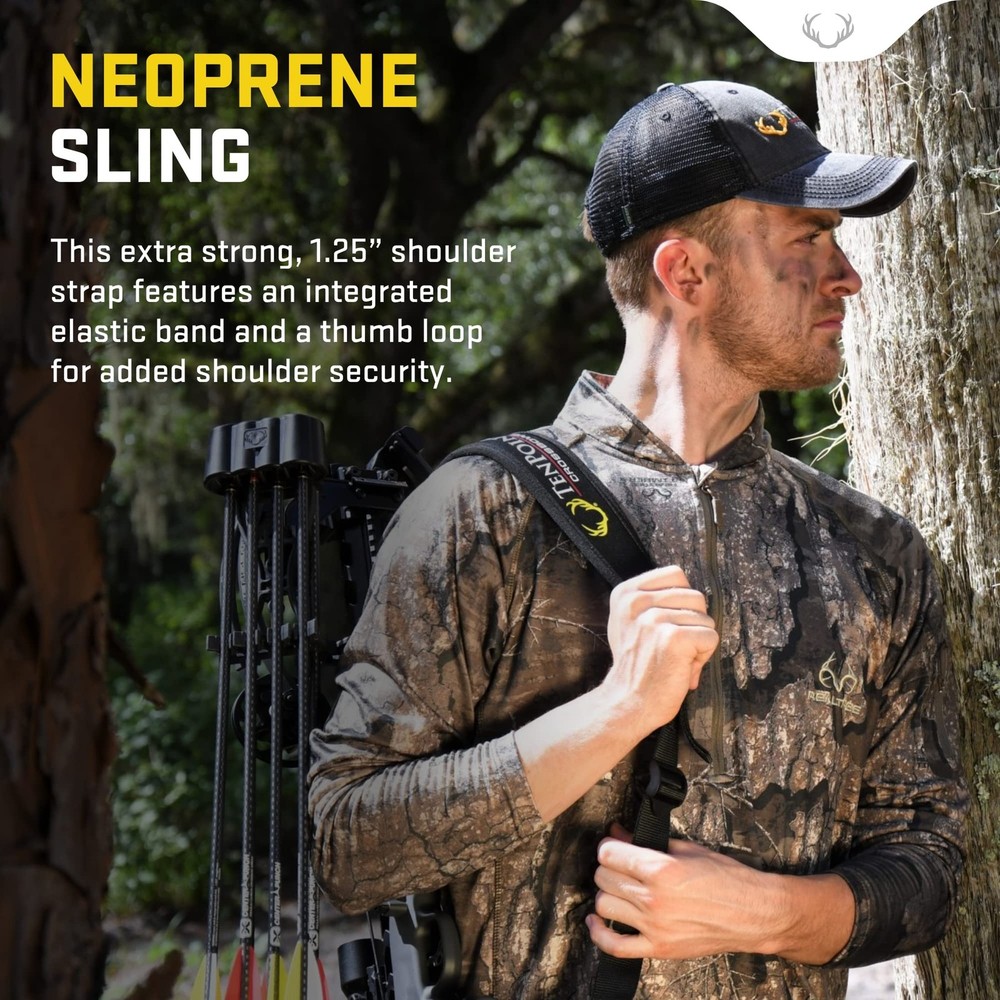 Neoprene Sling - Adjustable 1.25” Shoulder Strap with Thumb Loop - Compatible...