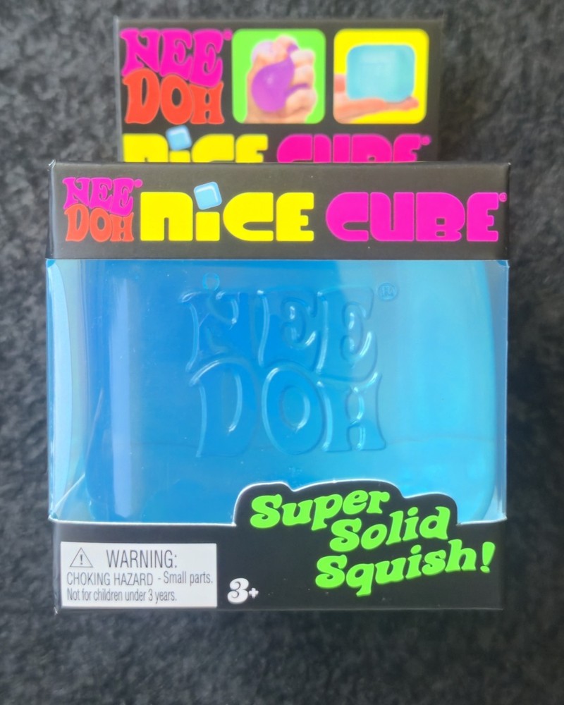 NEW Needoh Nee Doh Nice Cube Super Solid Squish Blue FAST SHIPPING!
