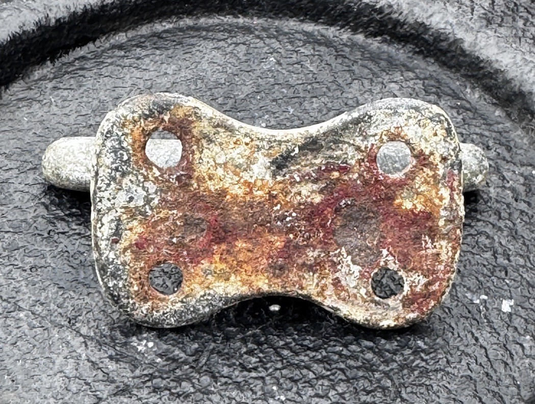 Antique Cast Iron Boat Cleat 3 1/4” Nautical Mooring Hardware Patina