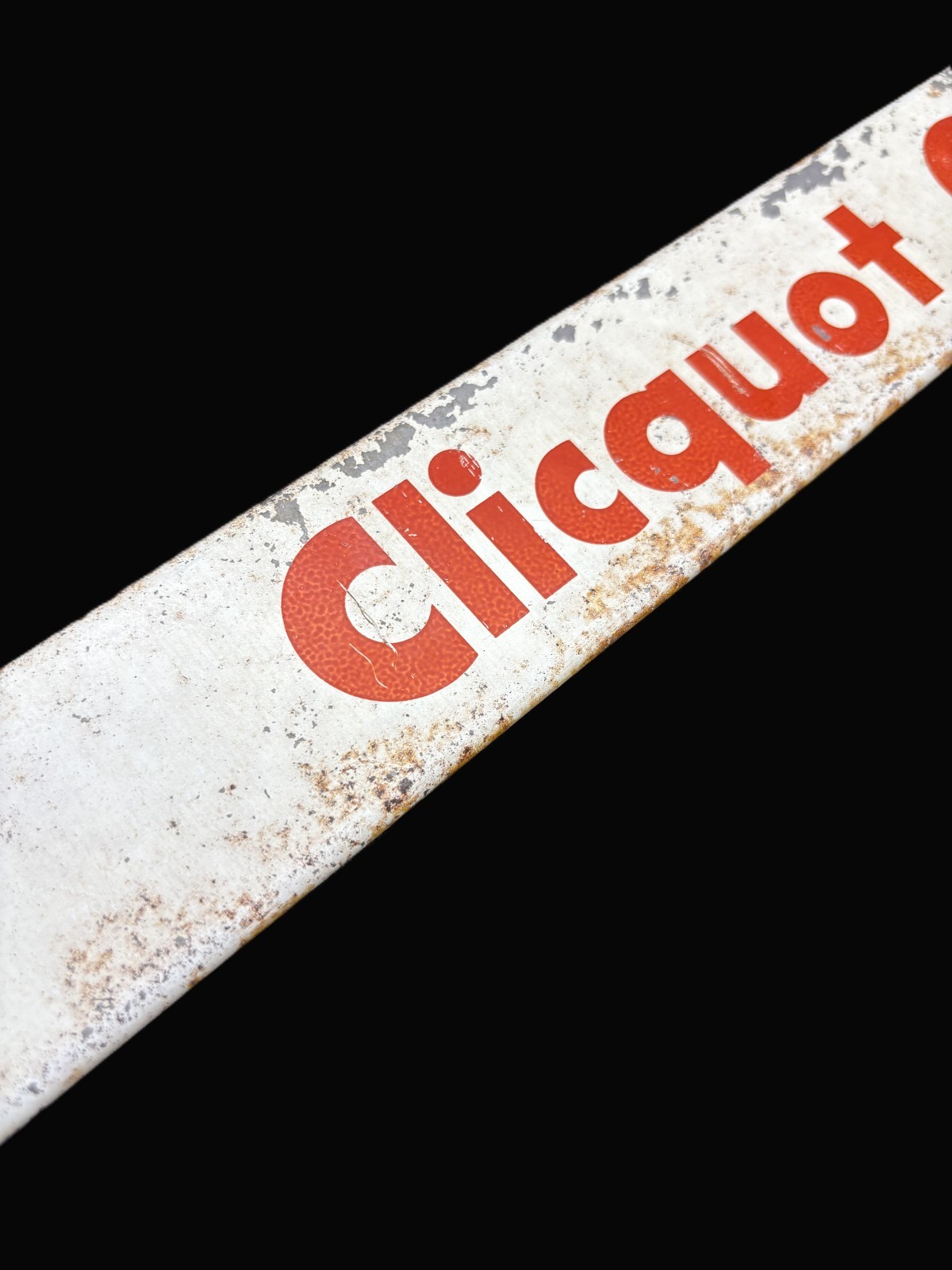 Vintage Original 1950's Metal Tin DOOR PUSH SIGN CLICQUOT CLUB Cola Soda 26.5"