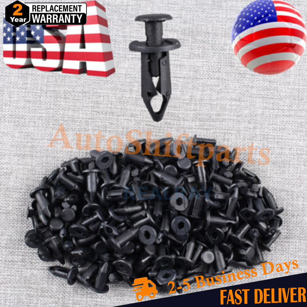 100pcs NEW ATV Retainer Clips Push Pin Splash Guard Body Panel For Honda  8mm