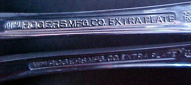 Rogers Serving Spoon Meat Fork Scalloped Slotted Spoon