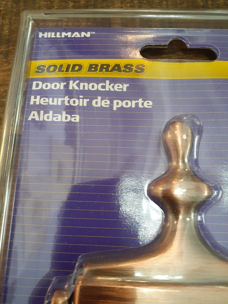 Hillman 7" Solid Brass Door Knocker NIP