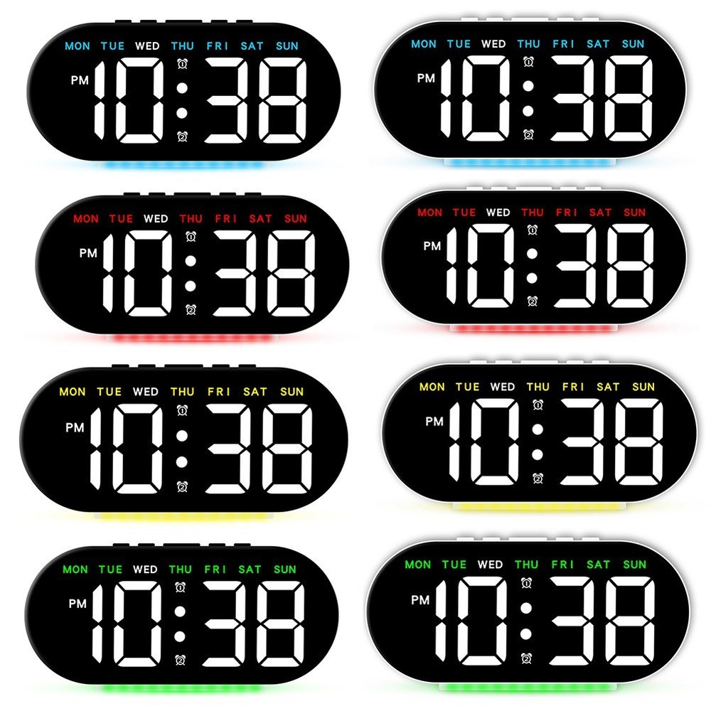 USB Multifunctional Alarm Clock Featuring Time Date Temperature Display