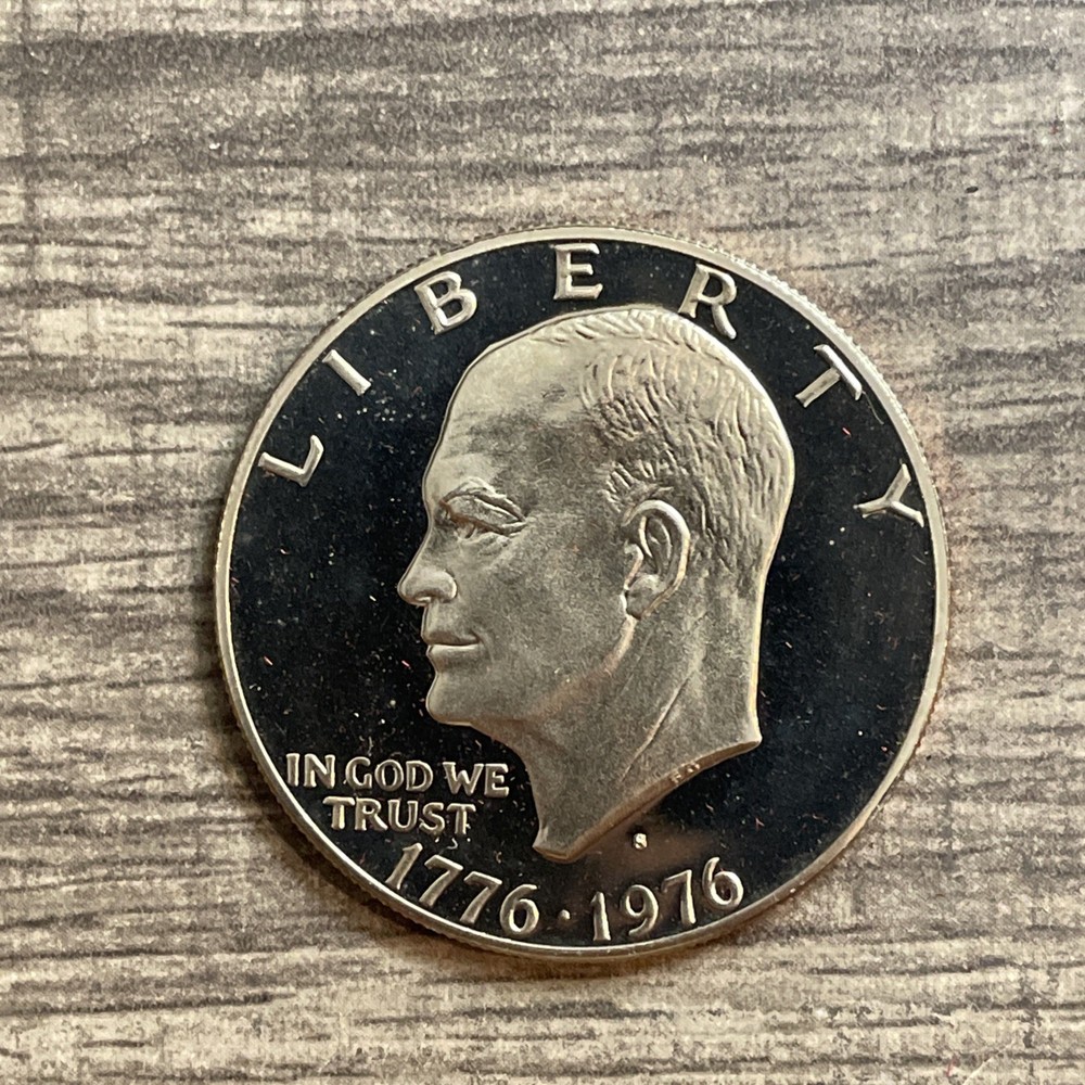 1976 S Type 2 Proof Eisenhower Ike Bicentennial Dollar Clad Dcam Gem