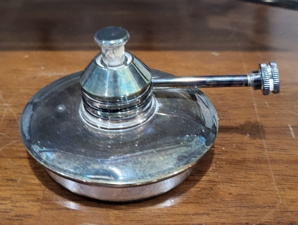 Vintage Silver Plated Casserole Chaffing Dish Server Pyrex Insert Sterno Heater