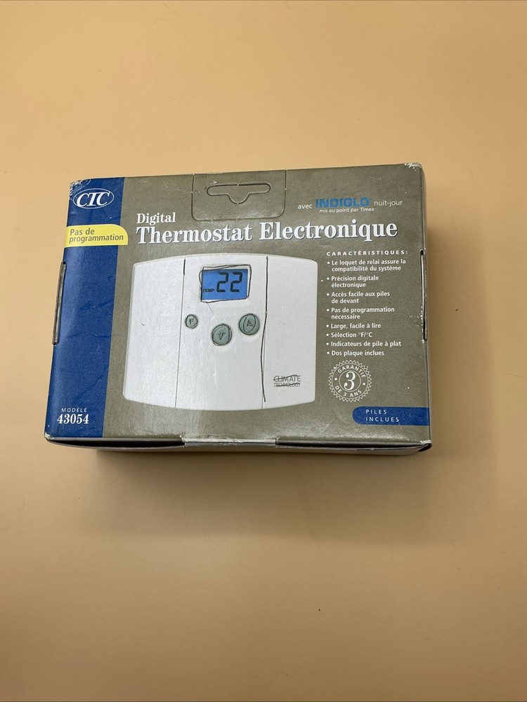 CTC Digital Electronic Thermostat Model 43054 Open Box None Programmable